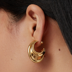 Leona Hoops in Gold - Lukka Boutique