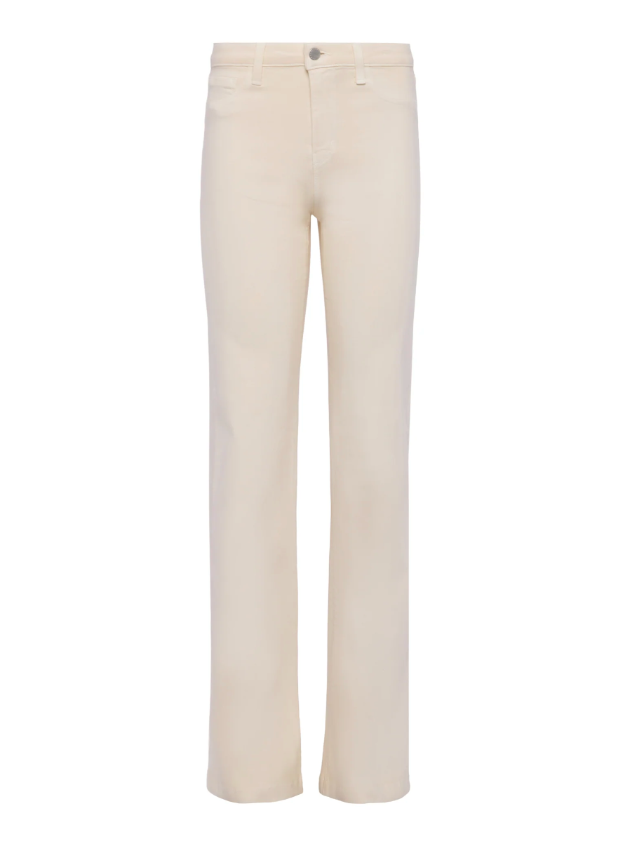 Clayton High Rise Wide Leg Jean in French Vanilla Coated