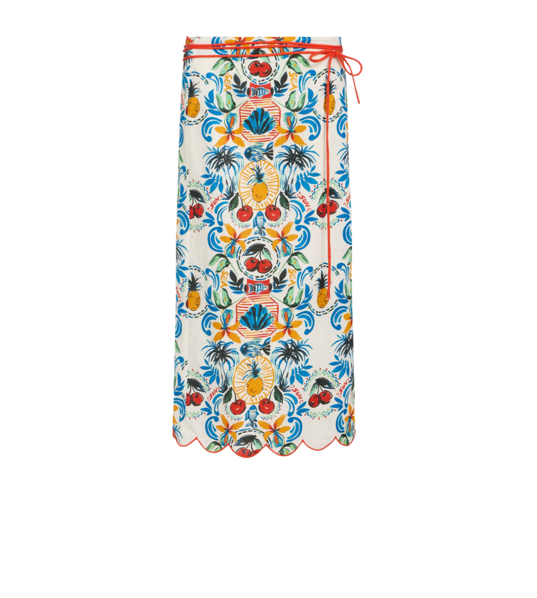 Sandra Skirt in Floragram - Lukka Boutique