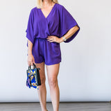 Terry Romper in Purple