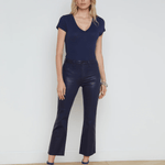 Kendra Coated Crop High Rise Flare - Lukka Boutique