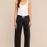 Mallis H/R Bow-Leg Jean in Noir - Lukka Boutique