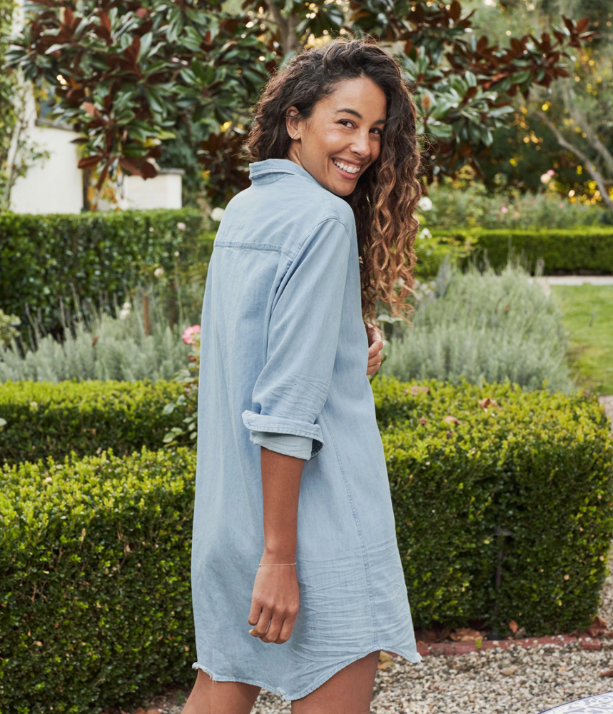 
                  
                    Mary Classic Shirtdress in Classic Blue Tattered
                  
                