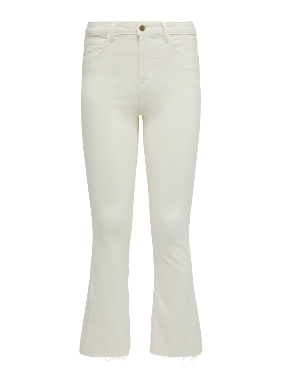 Kendra High Rise Cropped Flare in Vintage White - Lukka Boutique