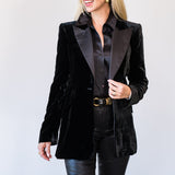 Sheila Structured Tux Blazer in Black