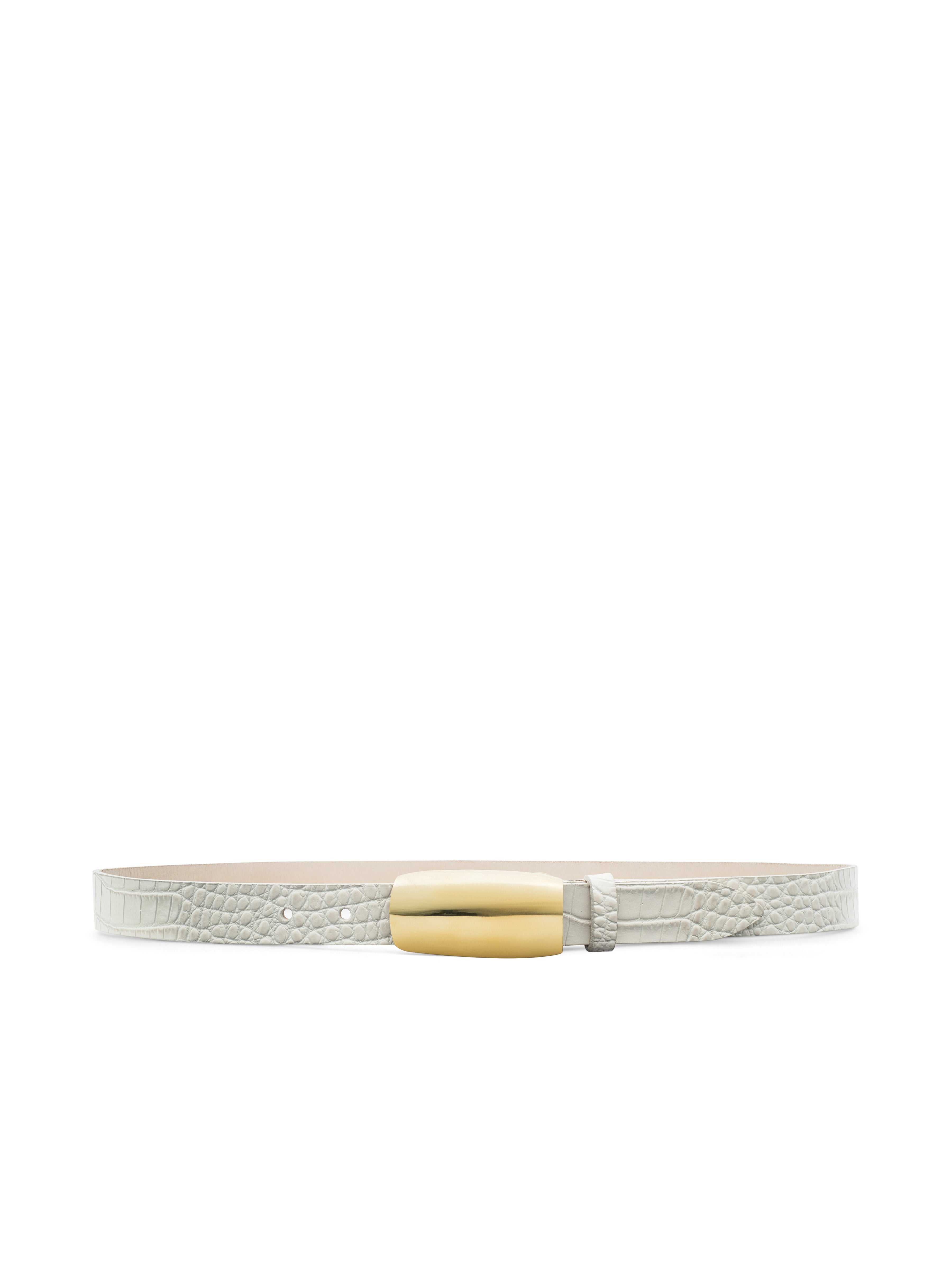 Marlowe Leather Belt in Vintage White - Lukka Boutique