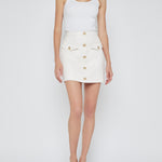 Truman Mini Skirt in Vintage White - Lukka Boutique
