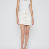 Truman Mini Skirt in Vintage White - Lukka Boutique