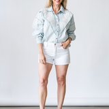 Chemise Denim Brodee Button Down in Light Blue