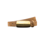 Marlowe Leather Belt in Tan Calf Hair