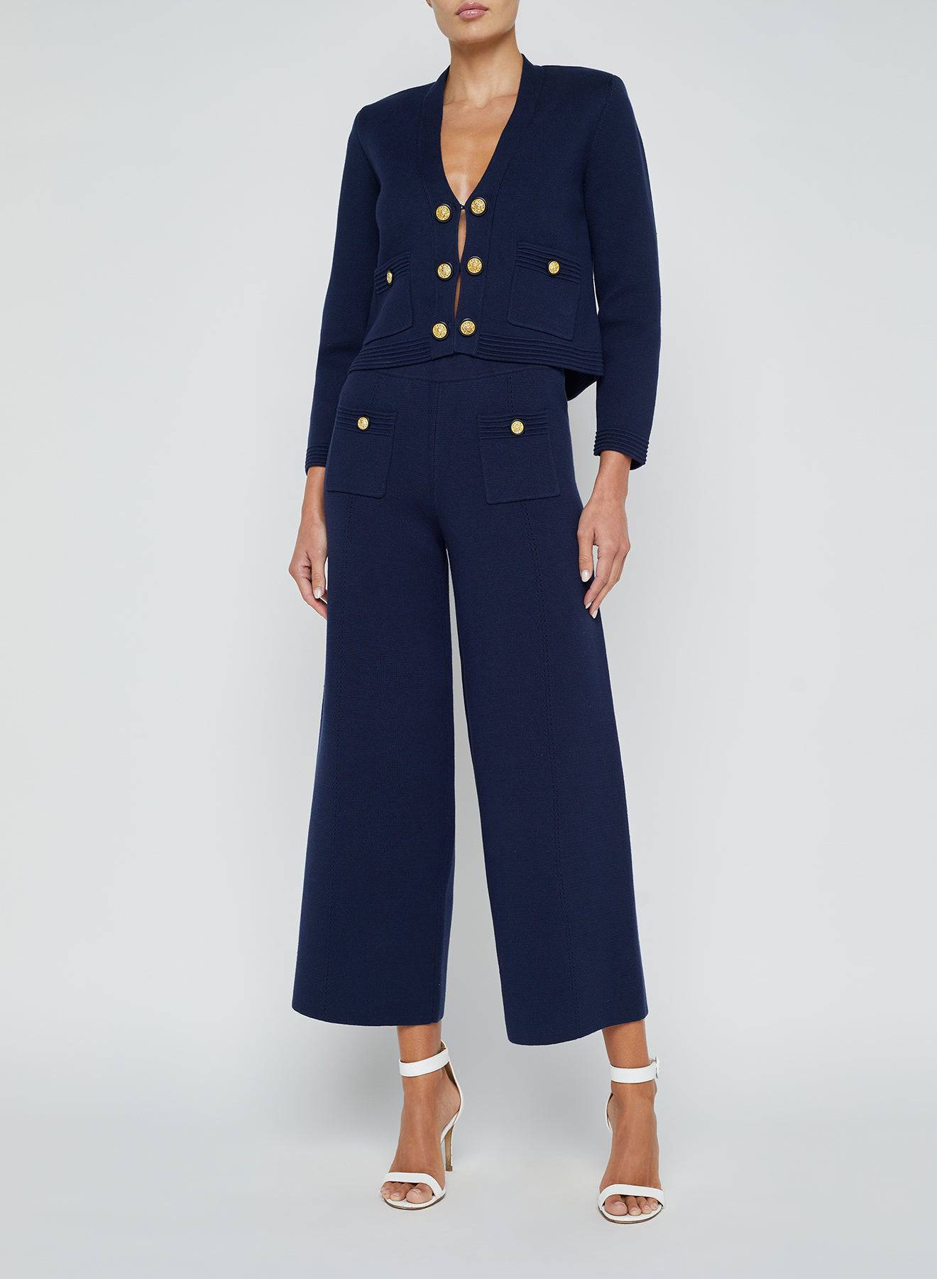 
                  
                    Madrid Wide Leg Pant in Navy
                  
                