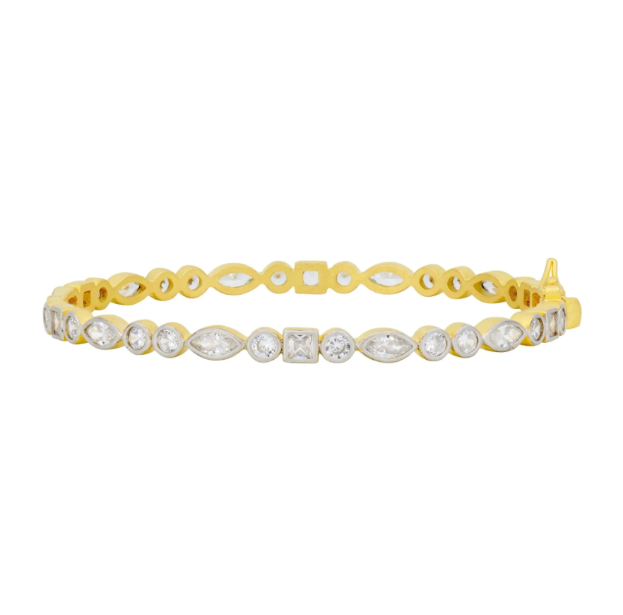 Signature Mixed Shape Bangle - Lukka Boutique
