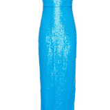 Karma Sequin Mini Dress in Dresden Blue Sequin - Lukka Boutique