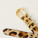 Kad Calf Hair Leather Belt in Leopard Gold - Lukka Boutique