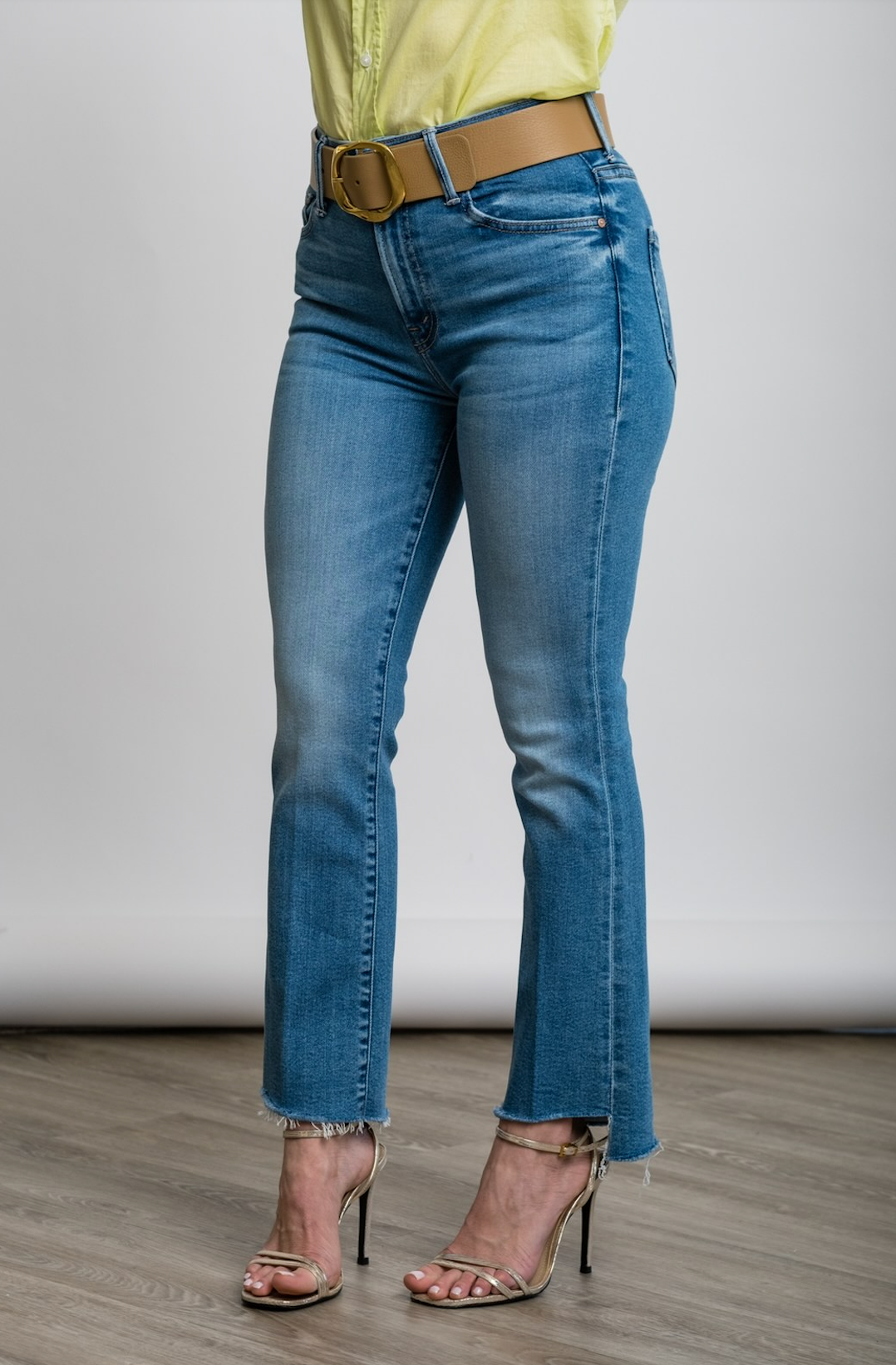 The Insider Crop Step Fray in Out Of The Blue - Lukka Boutique