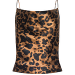 Calista Cowl Neck Cami in Brown Multi Amur Leopard - Lukka Boutique