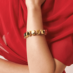 Mini Organic Shaped Bracelet in Gold - Lukka Boutique