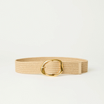 Edmond Linen Belt in Champagne Gold - Lukka Boutique