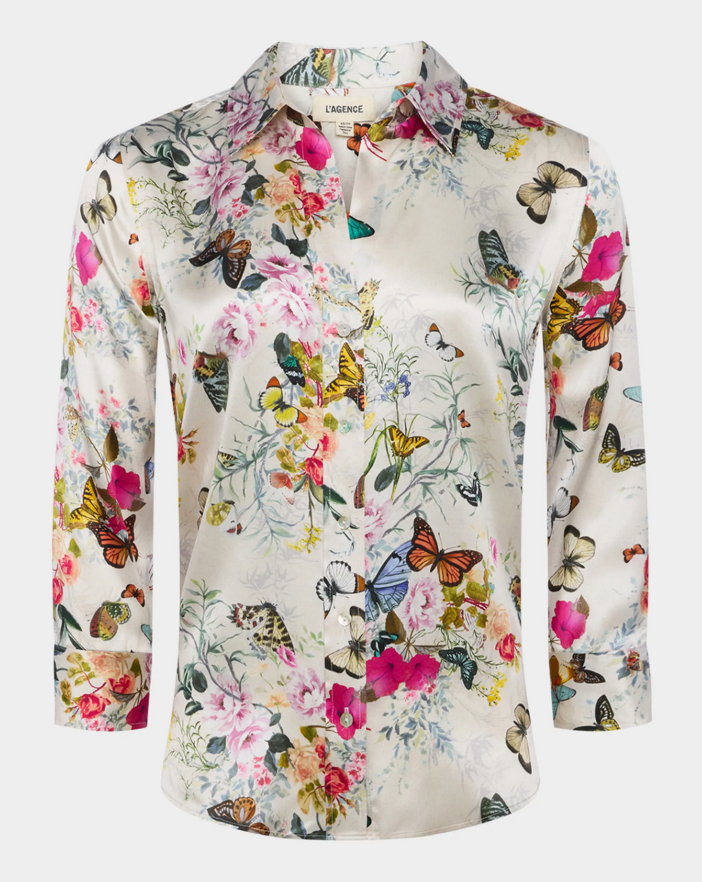 Dani 3/4 Sleeve Blouse in Charonda Butterfly