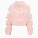 Curran Fur Jacket in Pink - Lukka Boutique