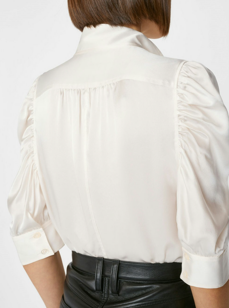 
                  
                    Gillian Top in Glossy Off White
                  
                