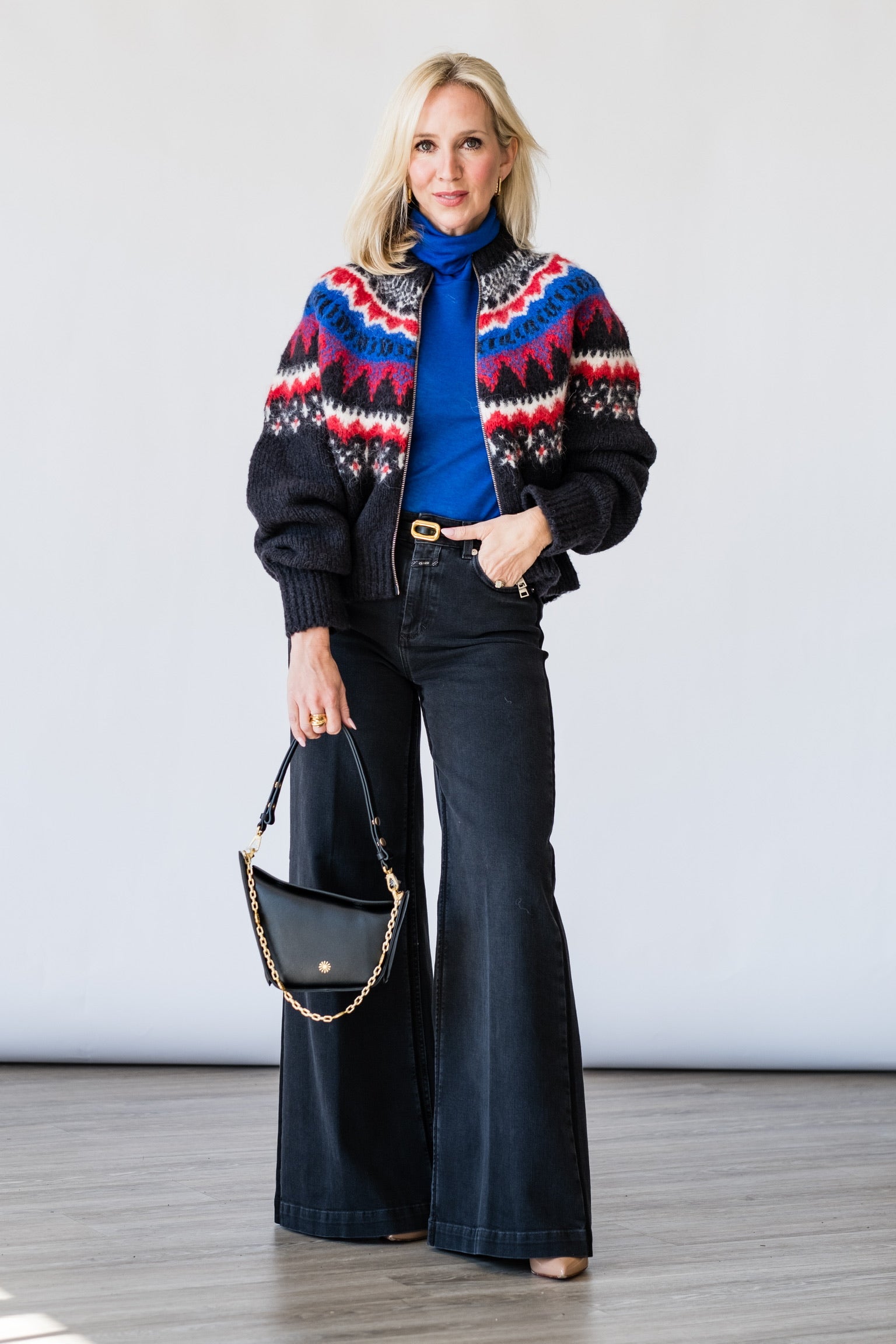 Cropped Zip Cardigan in Cosmic Grey - Lukka Boutique