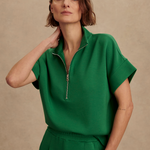 Ritchie Short Sleeve Sweatshirt in Verdant Green - Lukka Boutique