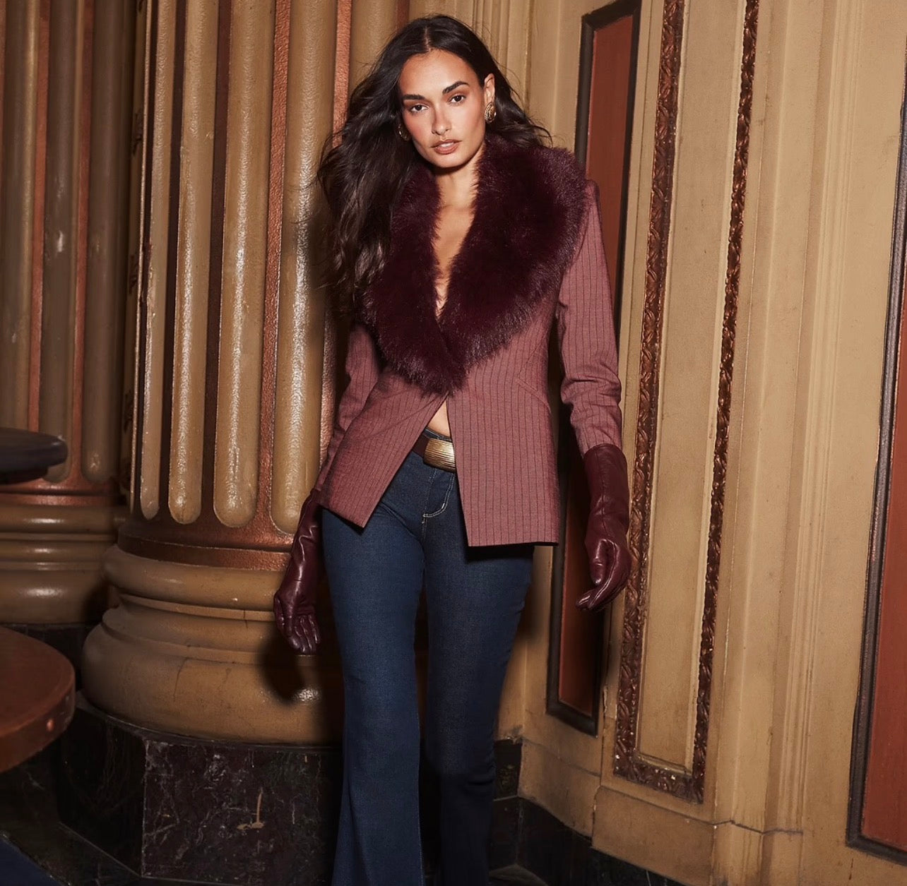 Sheila Fur Collar Blazer - Lukka Boutique