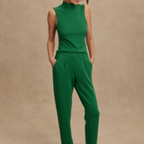 Caley Fitted Rib Tank in Verdant Green - Lukka Boutique