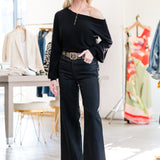 Livigno Off The Shoulder Top in Black