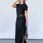 T-Shirt Dress in Black - Lukka Boutique