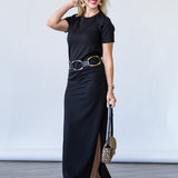 T-Shirt Dress in Black - Lukka Boutique