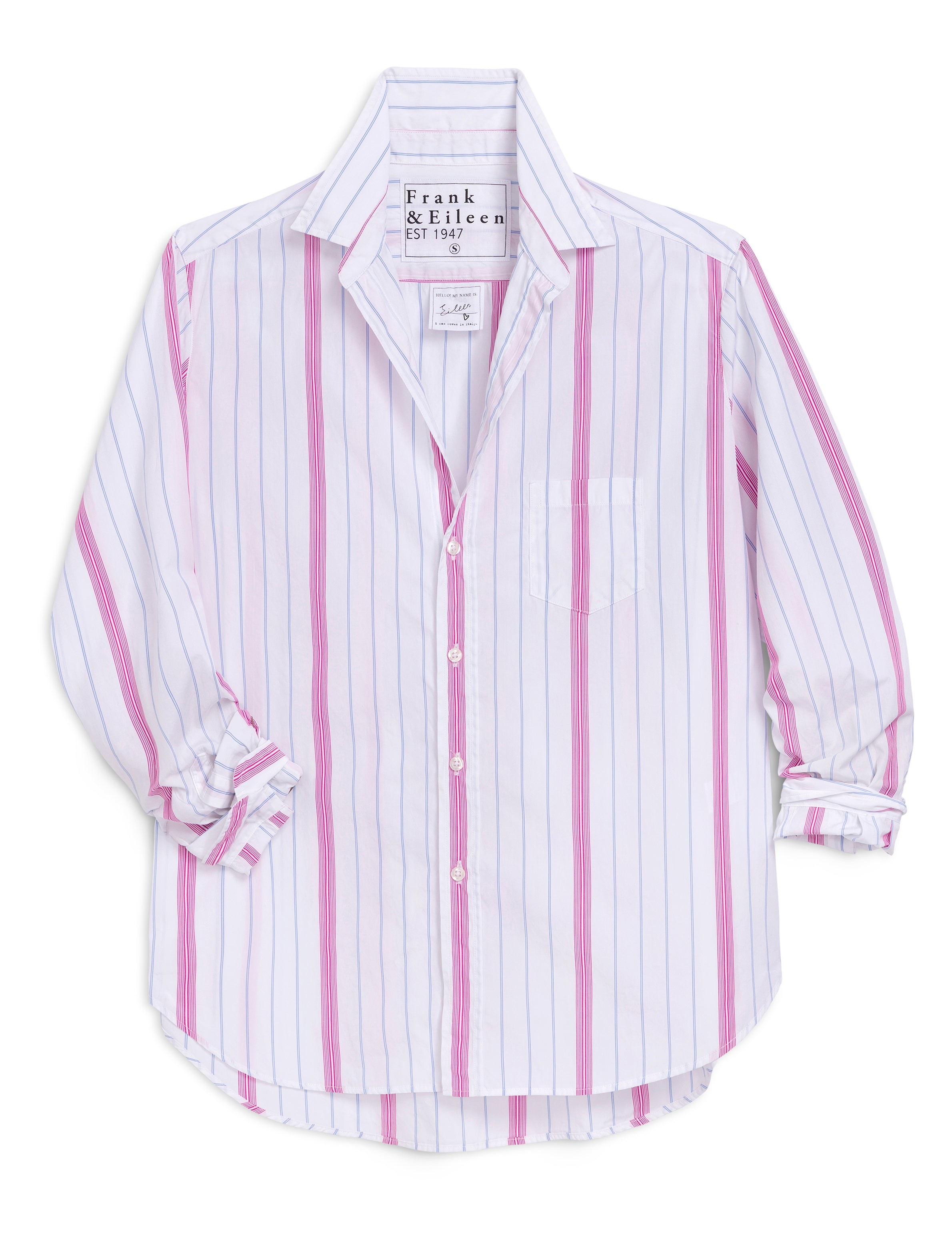 Eileen Relaxed Button-Up Shirt in Multi Stripe - Lukka Boutique