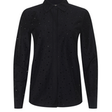 Ellery Crystal Shirt in Black - Lukka Boutique