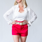 Linen Jean Jacket in White - Lukka Boutique