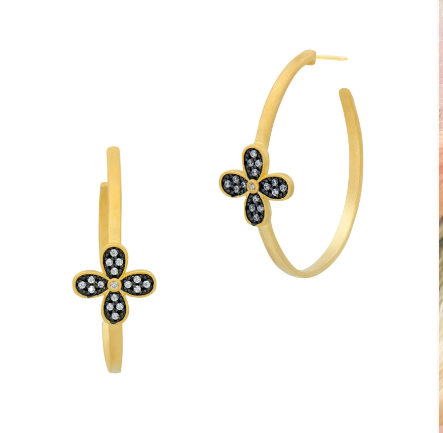Blossoming Brilliance Hoop Earrings - Lukka Boutique