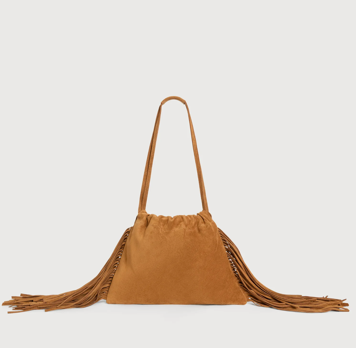 Diana Fringe Bag Tan Suede - Lukka Boutique