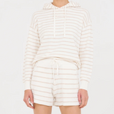 Warwick Hoodie in Latte Stripe