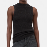 Sleeveless Top Lurex in Black - Lukka Boutique
