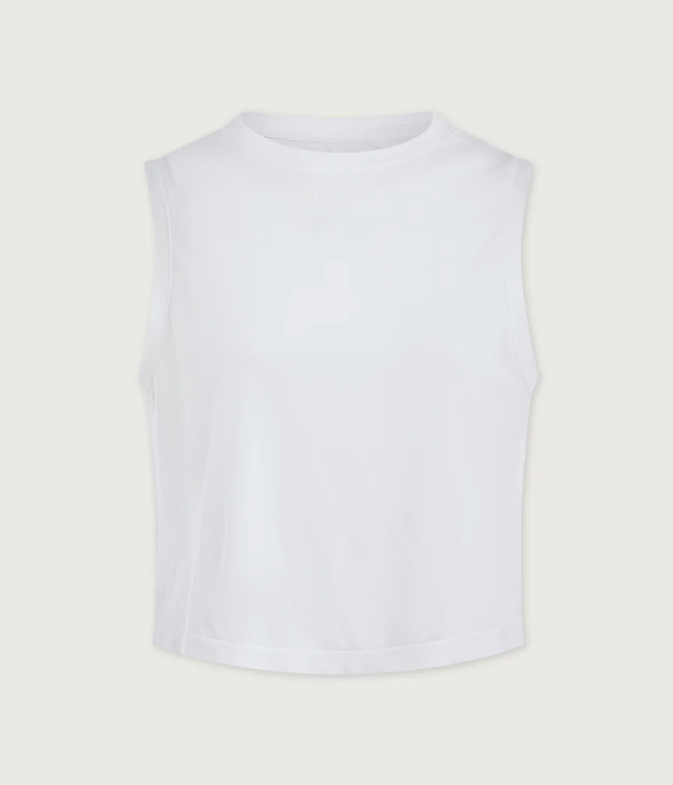 Nate Seamless Cropped Tank in White - Lukka Boutique