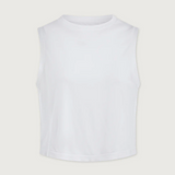 Nate Seamless Cropped Tank in White - Lukka Boutique