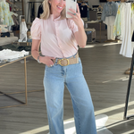 Edmond Linen Belt in Champagne Gold - Lukka Boutique