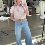 Edmond Linen Belt in Champagne Gold - Lukka Boutique