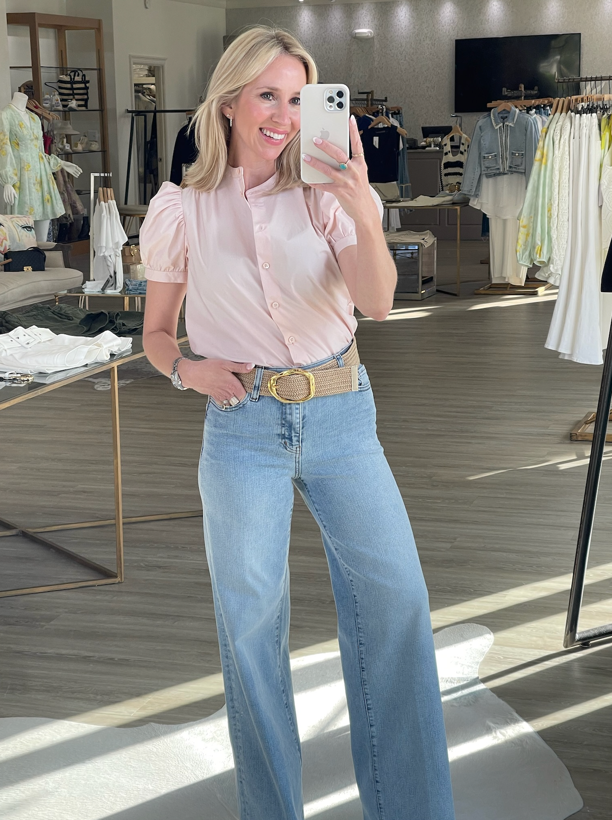 Edmond Linen Belt in Champagne Gold - Lukka Boutique