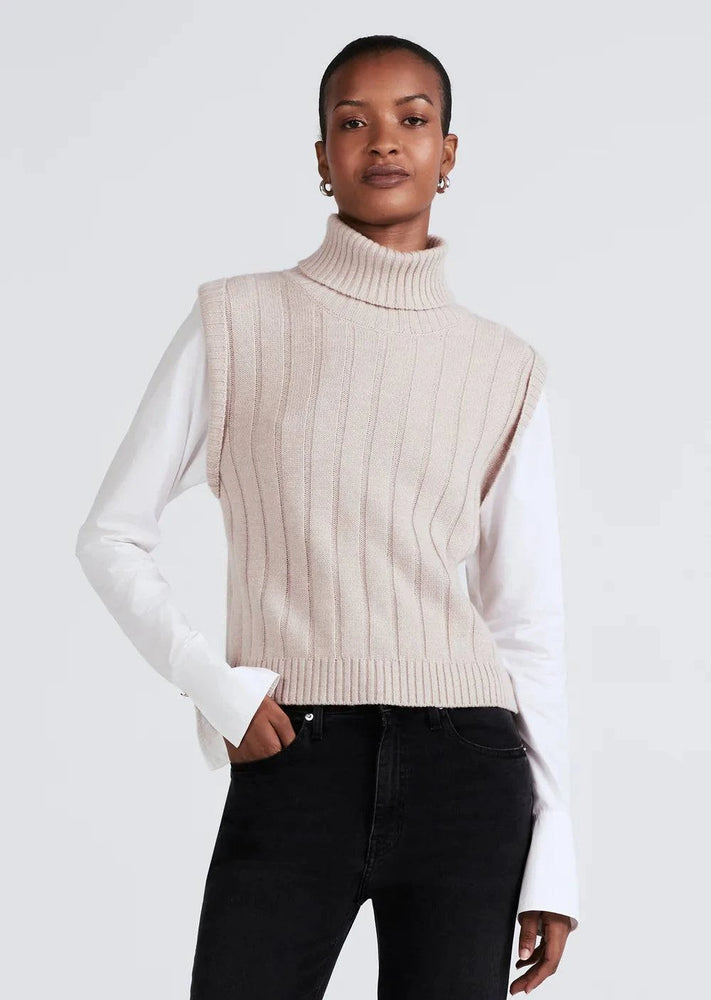 Paola Mixed Media Turtleneck Sweat